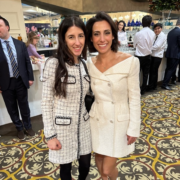 Self-Portrait Boucle Mini Dress With Tags! Cream Metallic. Free Matching Hat! - Picture 4 of 11